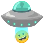 disco volante + faccina con un gran sorriso