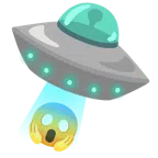 disco volante + faccina terrorizzata