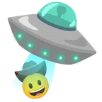 disco volante + faccina con cappello da cowboy