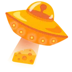 disco volante + fetta di formaggio