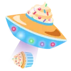 disco volante + cupcake