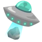 disco volante + roccia