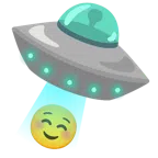 disco volante + faccina sorridente