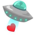 disco volante + cuori