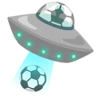 disco volante + pallone da calcio