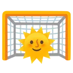 ゴールネット + 顔のある太陽