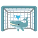 ゴールネット + 潮吹きクジラ