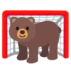 ゴールネット + クマの顔