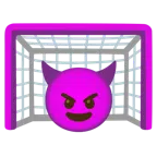 ゴールネット + 笑った悪魔