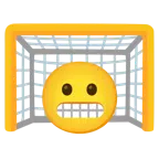 ゴールネット + しかめ面