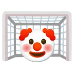 ゴールネット + ピエロの顔