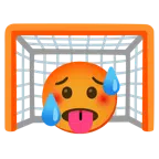 ゴールネット + 暑い顔