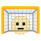 ゴールネット + 点線の顔