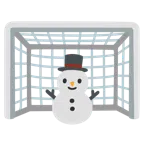 ゴールネット + 雪だるま