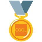 medaglia d’oro + pulsante COOL