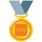 medaglia d’oro + pulsante FREE