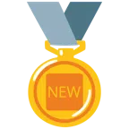 medaglia d’oro + pulsante NEW