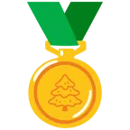medaglia d’oro + albero sempreverde