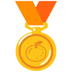 medaglia d’oro + mandarino