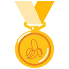 medaglia d’oro + banana