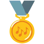 medaglia d’oro + note musicali