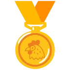 medaglia d’oro + gallina
