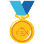 medaglia d’oro + pesce