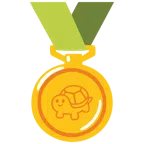 medaglia d’oro + tartaruga