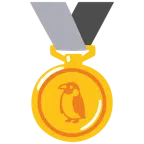 medaglia d’oro + pinguino