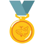 medaglia d’oro + balena che spruzza acqua