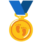 medaglia d’oro + impronta di piedi