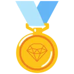medaglia d’oro + gemma