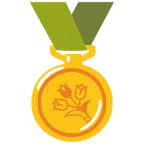 medaglia d’oro + mazzo di fiori