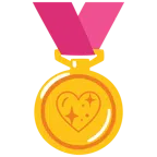 medaglia d’oro + cuore che luccica