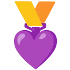 medaglia d’oro + cuore viola