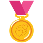 medaglia d’oro + cuori che girano