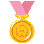 medaglia d’oro + fiore bianco