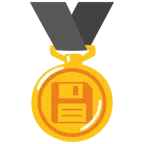 medaglia d’oro + floppy disc
