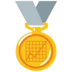 medaglia d’oro + grafico con andamento positivo