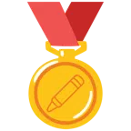 medaglia d’oro + pastello a cera