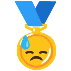 medaglia d’oro + faccina abbattuta sudata