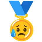 medaglia d’oro + faccina delusa ma sollevata