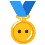 medaglia d’oro + faccina senza bocca