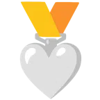 medaglia d’oro + cuore bianco