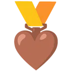 medaglia d’oro + cuore marrone