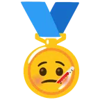 medaglia d’oro + faccina con termometro