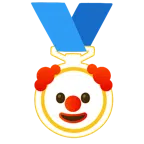 medaglia d’oro + faccina pagliaccio