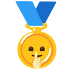 medaglia d’oro + faccina che zittisce