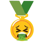 medaglia d’oro + faccina che vomita