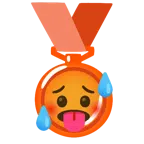 medaglia d’oro + faccina accaldata